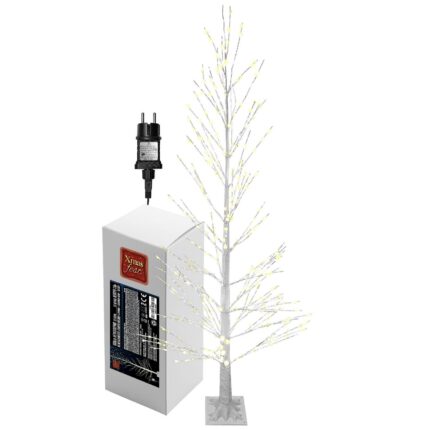 ΧΡΙΣΤΟΥΓΕΝΝΙΑΤΙΚΟ ΔΕΝΤΡΟ ΛΕΥΚΟ ΜΕ 689 LED ΛΕΥΚΟ ΘΕΡΜΟ ΣΤΑΘΕΡΟΥ ΦΩΤΙΣΜΟΥ  1μ & 80εκ. (180εκ.)