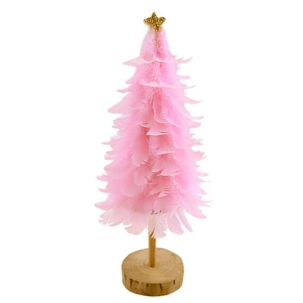 ΔΕΝΤΡΟ ΕΠΙΤΡΑΠΕΖΙΟ ΜΕ ΦΤΕΡΑ & ΠΟΥΠΟΥΛΑ ΡΟΖ 33 εκ.