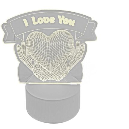 LED  ΠΙΝΑΚΙΔΑ "I LOVE YOU"