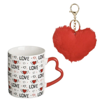 ΚΕΡΑΜΙΚΗ ΚΟΥΠΑ 350ml “LOVE ” ΜΕ ΓΟΥΝΙΚΗ ΚΑΡΔΙΑ ΜΠΡΕΛΟΚ