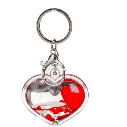 ΜΠΡΕΛΟΚ ΚΑΡΔΙΑ ΜΕ ΚΟΚΚΙΝΟ GLITTER ΚΑΙ ΝΕΡΟ