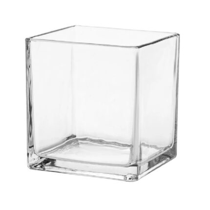 ΓΥΑΛΙΝΟ ΒΑΖΟ “ ΚΥΒΟΣ ” 12 εκ.