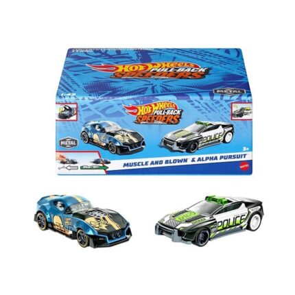 Mattel Hot Wheels: Pull-Back Speeders - Muscle and Blown & Alpha Pursuit