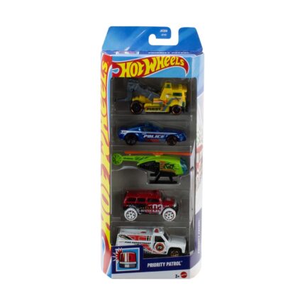 Mattel Hot Wheels: Hot Wheels 5 - Priority Patrol (Set Of 5) (JKG09)
