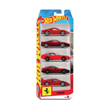Mattel Hot Wheels: Hot Wheels 5 - Ferrari - Racing Vehicles Set of 5 (JLN12)