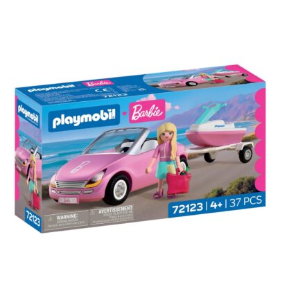 PLAYMOBIL x Barbie - Βόλτα με το κάμπριο με το θαλάσσιο jet