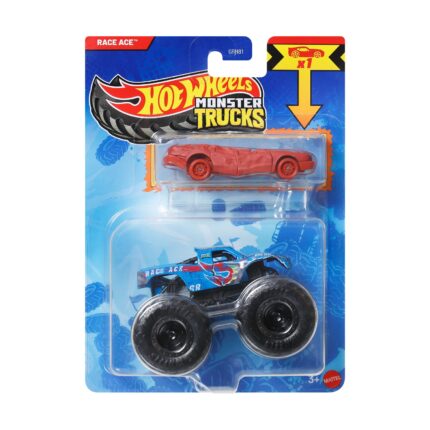 Mattel Hot Wheels: Monster Trucks - Race Ace 2 Pack Vehicles (JJT64)