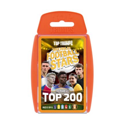 Winning Moves: Top Trumps - World Football Stars 2024 The Top 200 Pack 6 - Card Game (WM04841-EN1-6)