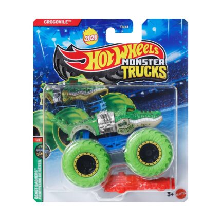 Mattel Hot Wheels Monster Trucks: Crocovile - Beast Bashers Die-Cast Vehicle (JHY25)