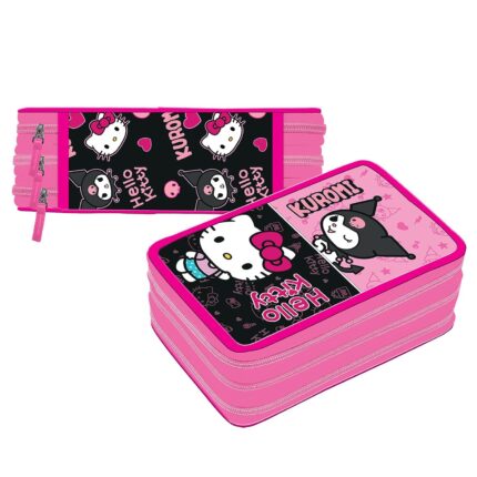 ΤΡΙΠΛΗ ΚΑΣΕΤΙΝΑ ΓΕΜΑΤΗ "HELLO KITTY & KUROMI"